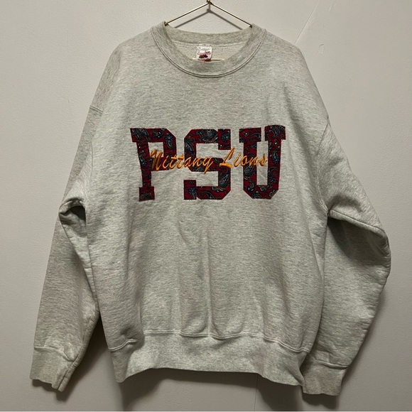 Vintage 90s Penn‎ State PSU Nittany Lions Crewneck Sweatshirt Gray Mens Large - Picture 1 of 7